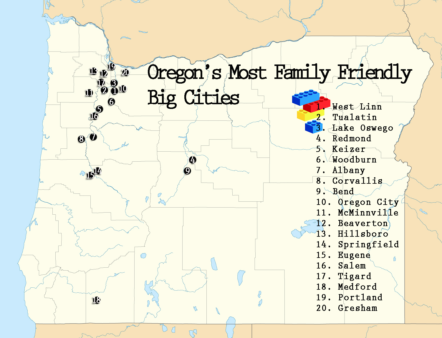 How Family Friendly Are Oregon S 20 Biggest Cities Estately Blog