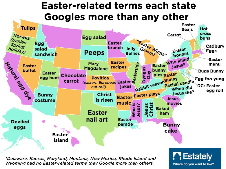 easter map
