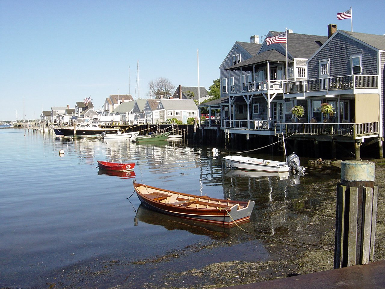 nantucket boats in water