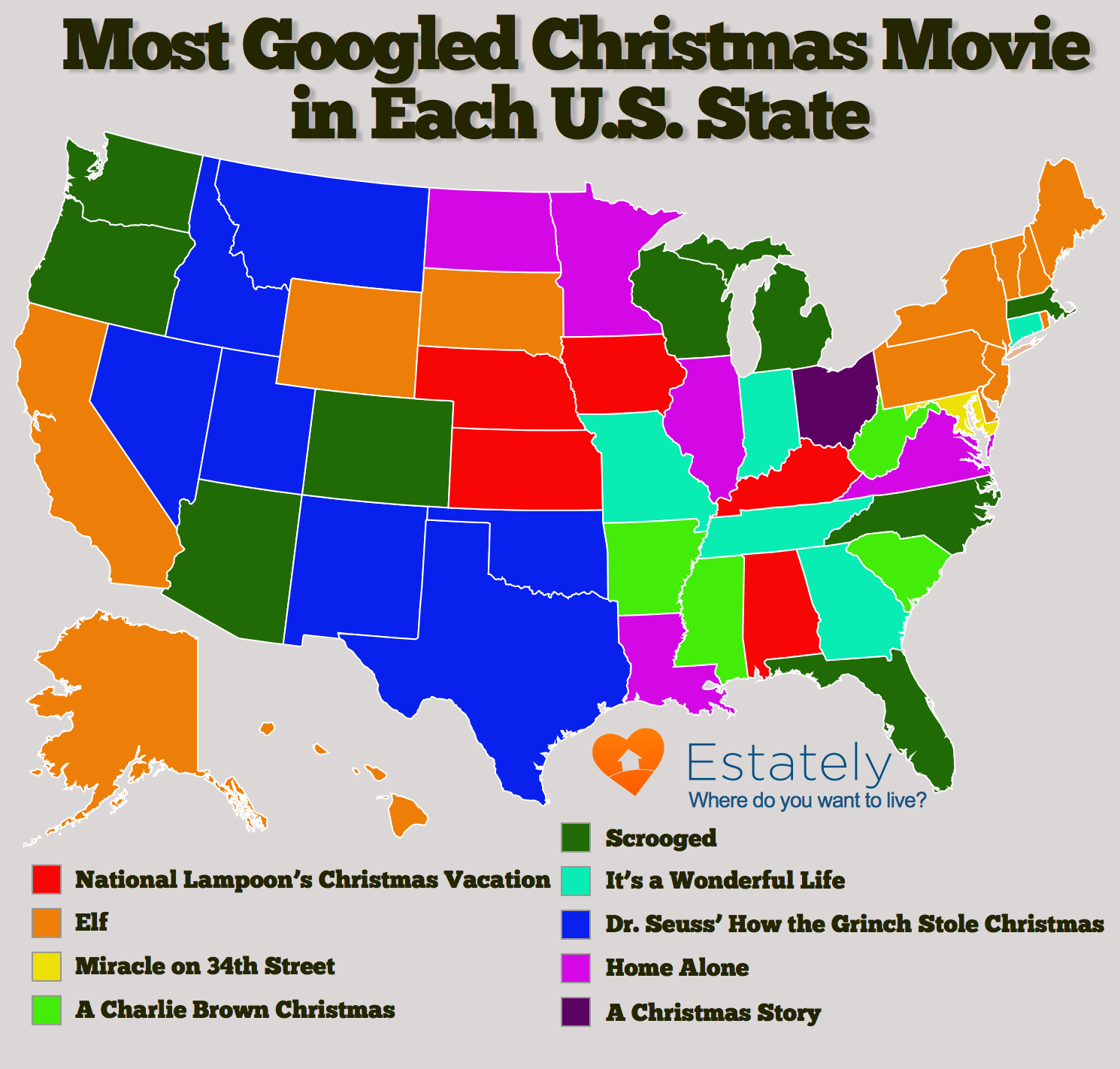 Favorite-Christmas-Movie-map