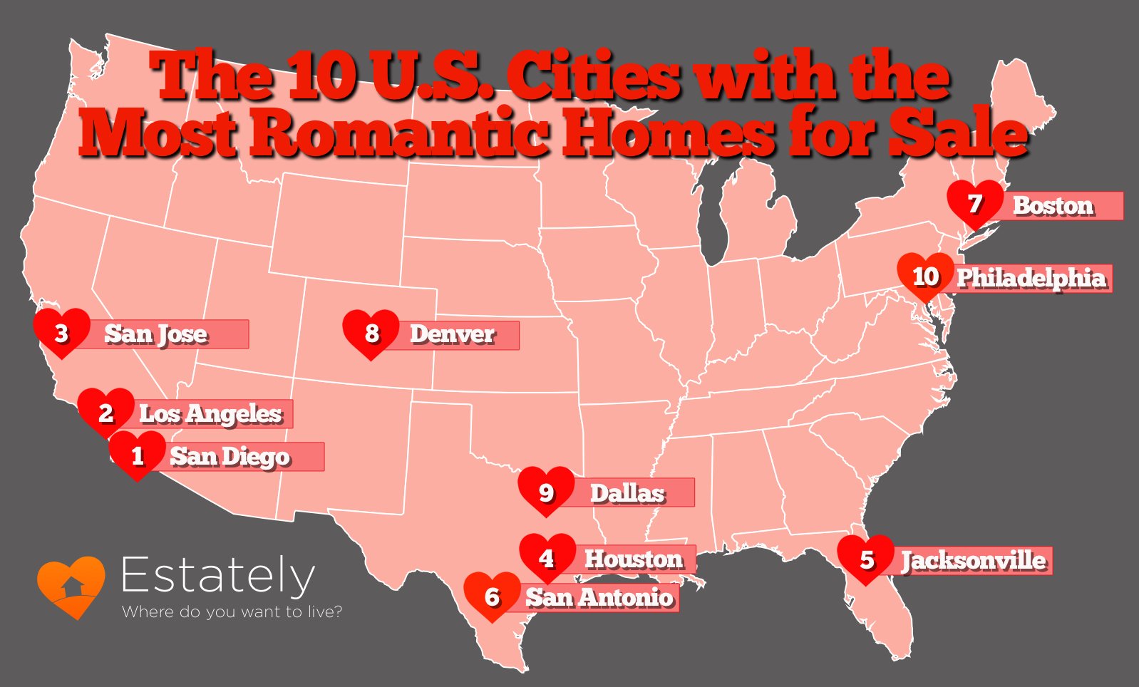 romantic homes map
