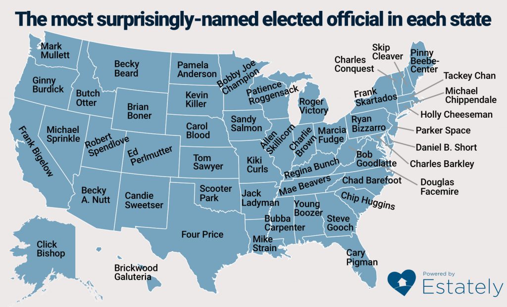 surprinsing elected names map