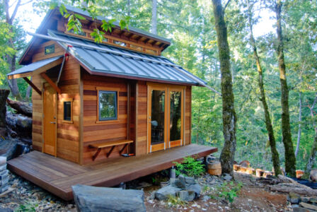 cabin like tiny home in woods