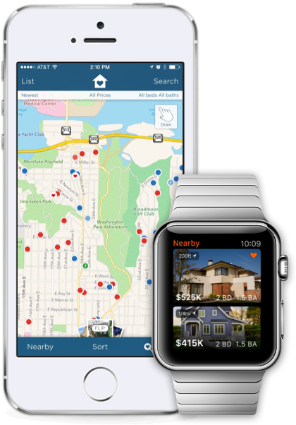 Estately’s app for iPhone, iPod touch, iPad and Apple Watch